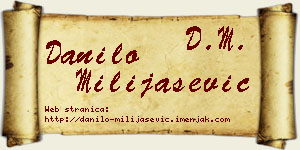 Danilo Milijašević vizit kartica
